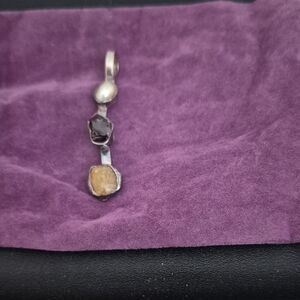 Elegant 925 Sterling Silver and Stone Pendant